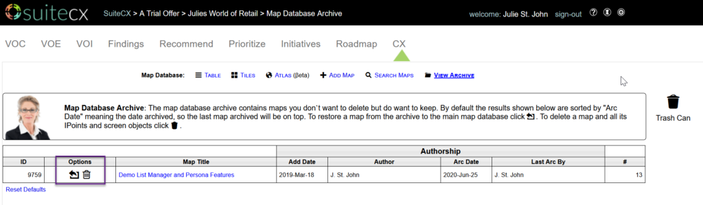 Map Database Archive - Recycling Bin